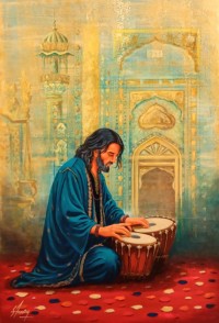 S. A. Noory, 24 x 36 Inch, Acrylic on Canvas, Figurative Painting, AC-SAN-242